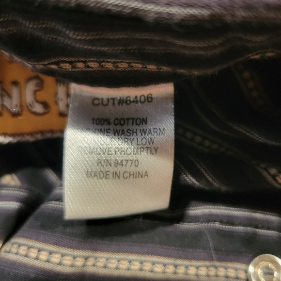 White Horse Ranch Mens Size XXL Western Blue Button Down Shirt - Picture 6 of 6